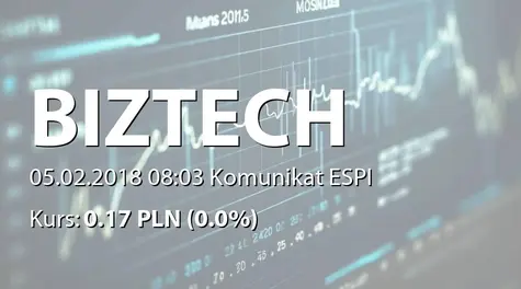 Biztech Konsulting S.A.: Publikacja Memorandum Informacyjnego w związku z emisją akcji serii G (2018-02-05)