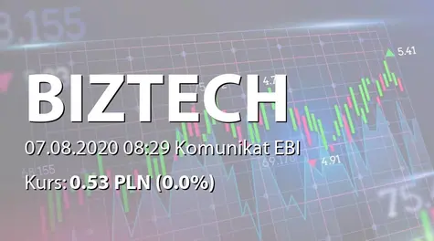 Biztech Konsulting S.A.: Zmiana terminu przekazania SA-Q2 2020 (2020-08-07)