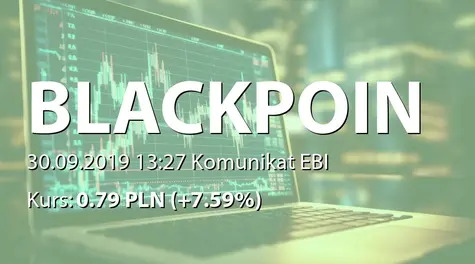 Black Point S.A.: Decyzja i wypłacie 0,20 PLN dywidendy (2019-09-30)