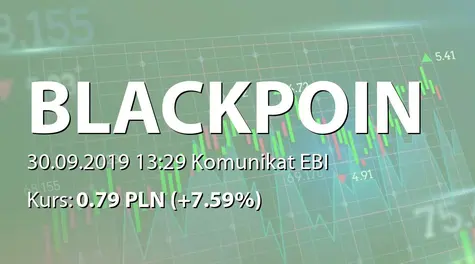Black Point S.A.: NWZ - podjęte uchwały: 0,20 PLN dywidendy (2019-09-30)