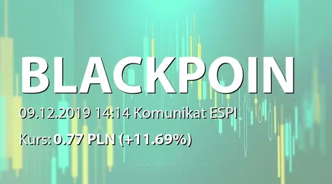 Black Point S.A.: Umowy sprzedaży udziałów spółki zależnej (2019-12-09)