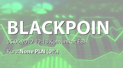 Black Point S.A.: Wypłata dywidendy - 0,25 zł (2012-06-05)