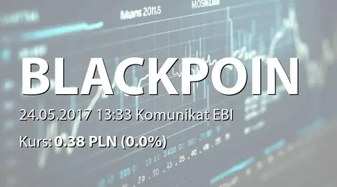 Black Point S.A.: ZWZ - projekty uchwał: podział zysku/pokrycie straty, zmiany w RN (2017-05-24)