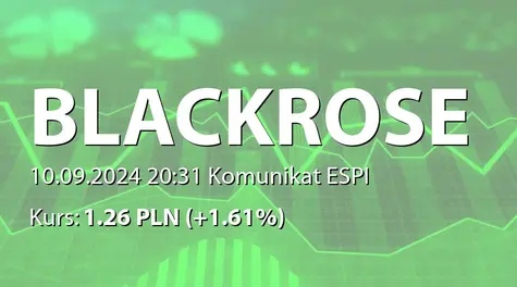 Black Rose Projects S.A.: Powiadomienie o transakcjach na akcjach Spółki wykonywanych przez osoby pełniące obowiązki
zarządcze. (2024-09-10)