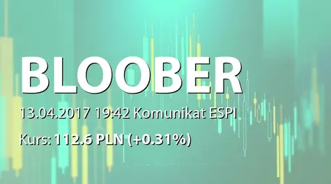Bloober Team S.A.: Korekta raportu ESPI 11/2017 (2017-04-13)
