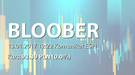 Bloober Team S.A.: Nabycie akcji przez Pioneer Pekao TFI SA (2017-01-13)