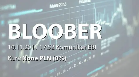 Bloober Team S.A.: Odwołanie prognoz wyników finansowych na 2011 r. (2011-11-10)