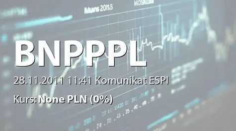 BNP Paribas Bank Polska S.A.: Umorzenie certyfikatów depozytowych - 31 mln zł (2011-11-28)