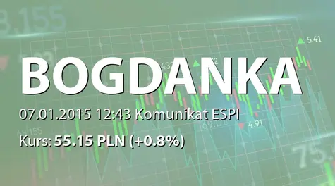 Lubelski Węgiel Bogdanka S.A.: Terminy przekazywania raportów okresowych w 2015 r. (2015-01-07)