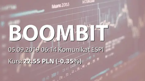 BoomBit S.A.: Raport za sierpień 2019 (2019-09-05)