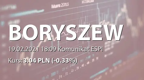 Boryszew S.A.: Aktualizacja informacji nt. współpracy z instytucjami finansowymi (2021-02-19)