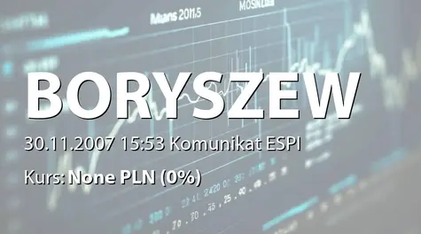 Boryszew S.A.: Aneks do umowy kredytowej z PKO BP SA - 41,2 mln zł (2007-11-30)