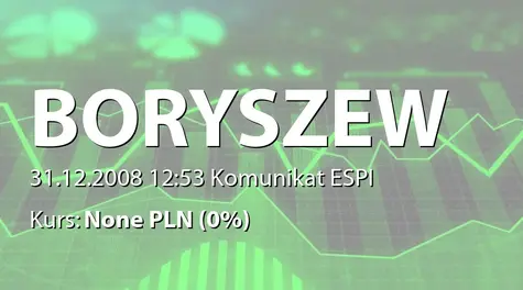 Boryszew S.A.: Emisja obligacji - 70  mln zł (2008-12-31)