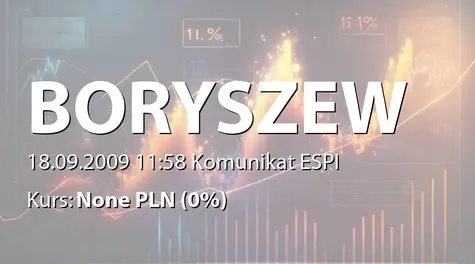Boryszew S.A.: Emisja obligacji - 77,6 mln zł (2009-09-18)