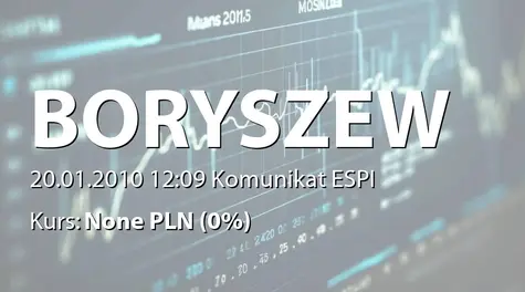 Boryszew S.A.: Terminy przekazywania raportów finansowych w 2010 roku (2010-01-20)