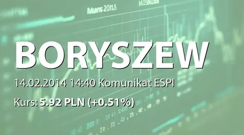 Boryszew S.A.: Umowa z DM PKO Banku Polskiego umowy o pełnienie funkcji animatora (2014-02-14)