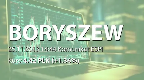 Boryszew S.A.: WZA - podjęte uchwały: połączenie z Boryszew ERG SA i Nylonbor sp. z o.o., zmiany Statutu (2013-11-25)