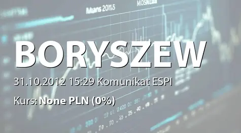 Boryszew S.A.: WZA - zwołanie obrad: połączenie z Nowoczesne Produkty Aluminiowe Skawina SA, zmiany statutu, zmiany w RN (2012-10-31)