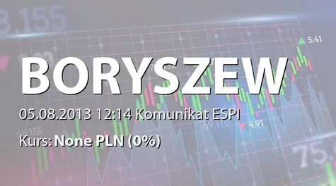 Boryszew S.A.: Zakup akcji przez DM PKO BP SA (zakup akcji własnych) (2013-08-05)
