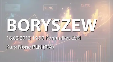 Boryszew S.A.: Zakup akcji przez DM PKO BP SA (zakup akcji własnych) (2013-02-18)