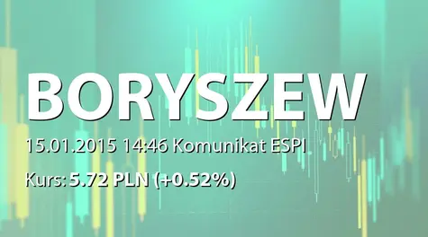 Boryszew S.A.: Zakup akcji przez SPV Boryszew 3 sp. z o.o (2015-01-15)