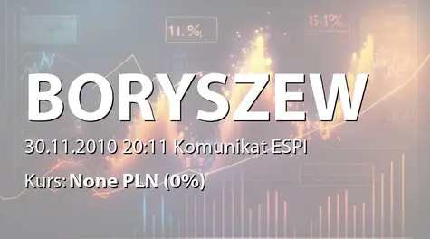 Boryszew S.A.: Zakup obligacji przez jednostkę zależną (2010-11-30)