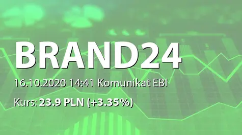 Brand 24 S.A.: Drugie wezwanie akcjonariuszy do złożenia dokumentów akcji (2020-10-16)