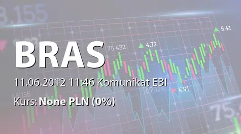 BRAS S.A.: Oświadczenie w przedmiocie stosowania dobrych praktyk - korekta raportu nr 11/2012 (2012-06-11)