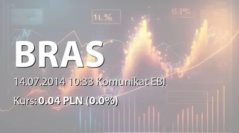 BRAS S.A.: Rezygnacja członka Rady Nadzorczej (2014-07-14)