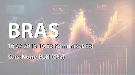 BRAS S.A.: Umowa inwestycyjna z Global Energy SA  (2013-07-16)