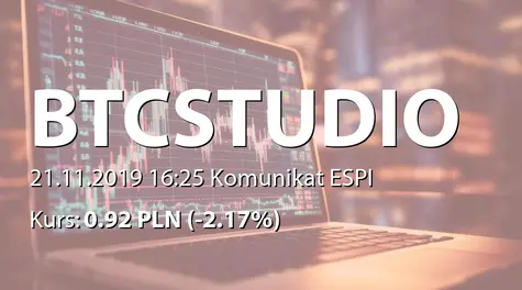 BTC Studios S.A.: Informacja produktowa (2019-11-21)