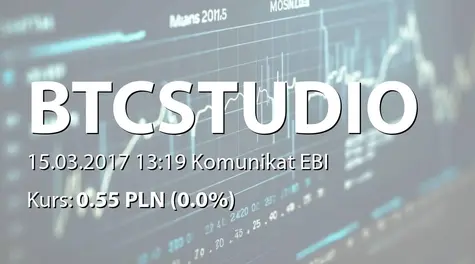 BTC Studios S.A.: WybĂłr audytora - PKF Consult sp. z o.o. sp.k. (2017-03-15)