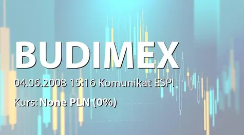 Budimex S.A.: Informacje przekazane do publicznej wiadomości w 2007 r. (2008-06-04)