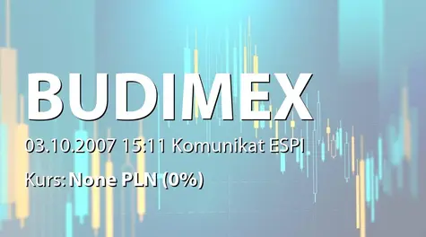 Budimex S.A.: Kontrakt Budimeks Dromeks SA z Generalną Dyrekcją Dróg Krajowych i Autostrad - 555 mln zł (2007-10-03)