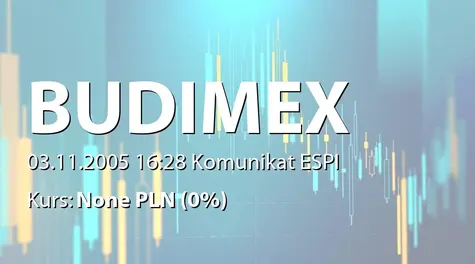 Budimex S.A.: Kontrakt Budimeksu Dromex SA z GDDKiA - 60,1 mln zł (2005-11-03)