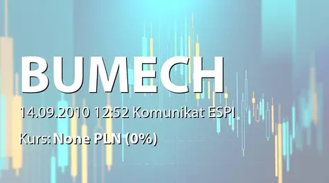 Bumech S.A.: Cena emisyjna akcji serii D - 11 zł (2010-09-14)