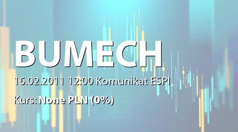 Bumech S.A.: Emisja obligacji serii L (2011-02-16)