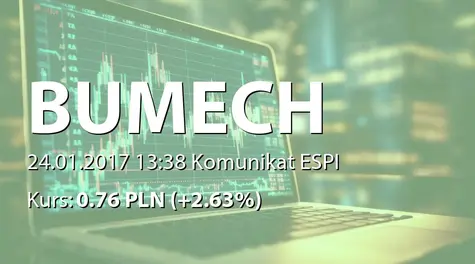 Bumech S.A.: Objęcie akcji przez członka RN (2017-01-24)