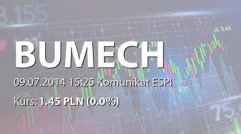 Bumech S.A.: Opinia biegłego z badania planu połączenia z ZWG SA i udostępnienie do publicznej wiadomości opinii z badania planu połączenia (2014-07-09)
