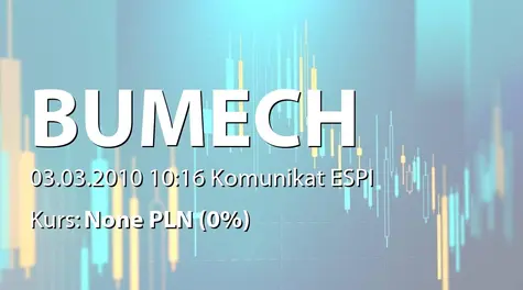 Bumech S.A.: Sprzedaz akcji przez AEK Capital Ventures  sp.zo.o. (2010-03-03)