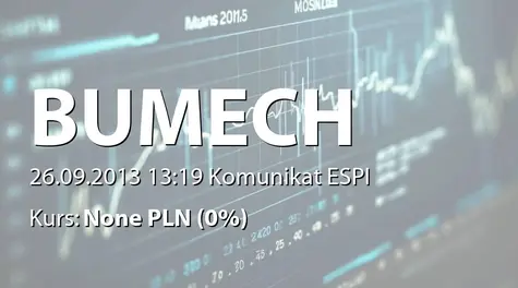 Bumech S.A.: Sprzedaż akcji przez Ipnihome Ltd. (2013-09-26)