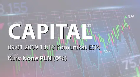 Capital Partners S.A.: Informacja o niestosowaniu jednej z zasad dobrych praktyk (2009-01-09)