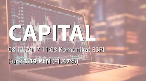 Capital Partners S.A.: Korekta numeracji raportu ESPI 27/2017 (2017-11-08)