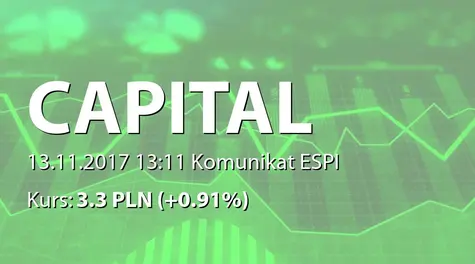 Capital Partners S.A.: Nabycie akcji przez Wiceprezesa Zarządu (2017-11-13)