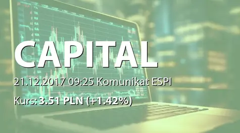 Capital Partners S.A.: Nabycie akcji przez Wiceprezesa Zarządu (2017-12-21)