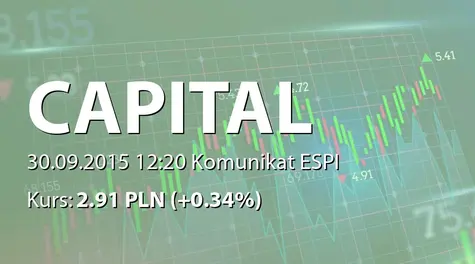 Capital Partners S.A.: Niedojście do zawarcia ugody (2015-09-30)