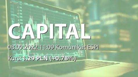 Capital Partners S.A.: NWZ - podjęte uchwały: obniżenie kapitału (2022-09-08)