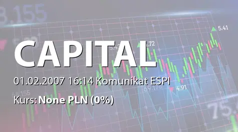 Capital Partners S.A.: Podwyższenie kapitału w e-Muzyka.pl sp. z o.o. (2007-02-01)