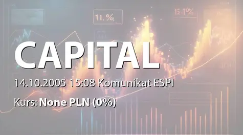 Capital Partners S.A.: Rejestracja podwyższenia kapitału spółki eCard SA (2005-10-14)