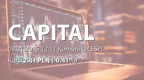 Capital Partners S.A.: Terminy przekazywania raportów okresowych w 2015 r. (2015-01-08)